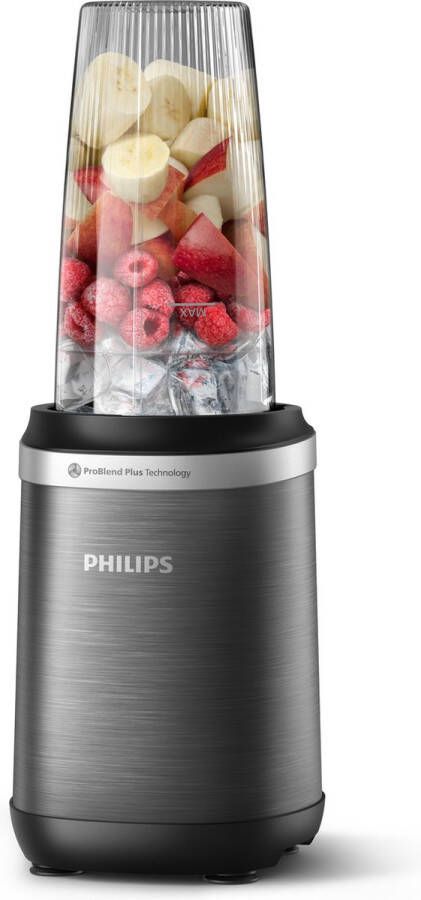 Philips Blender HR2766 00 Incl Drinkbeker To Go 700 ml 1000 Watt Ook Geschikt voor Koffiebonen Smoothie Maker en Ijsmaler RVS Tritan - Foto 2