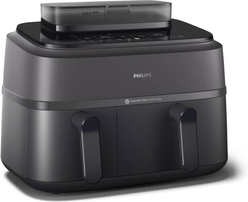 Philips 5000 series NA550 00 friteuse Dubbel 9 l Vrijstaand 2750 W Heteluchtfriteuse Zwart