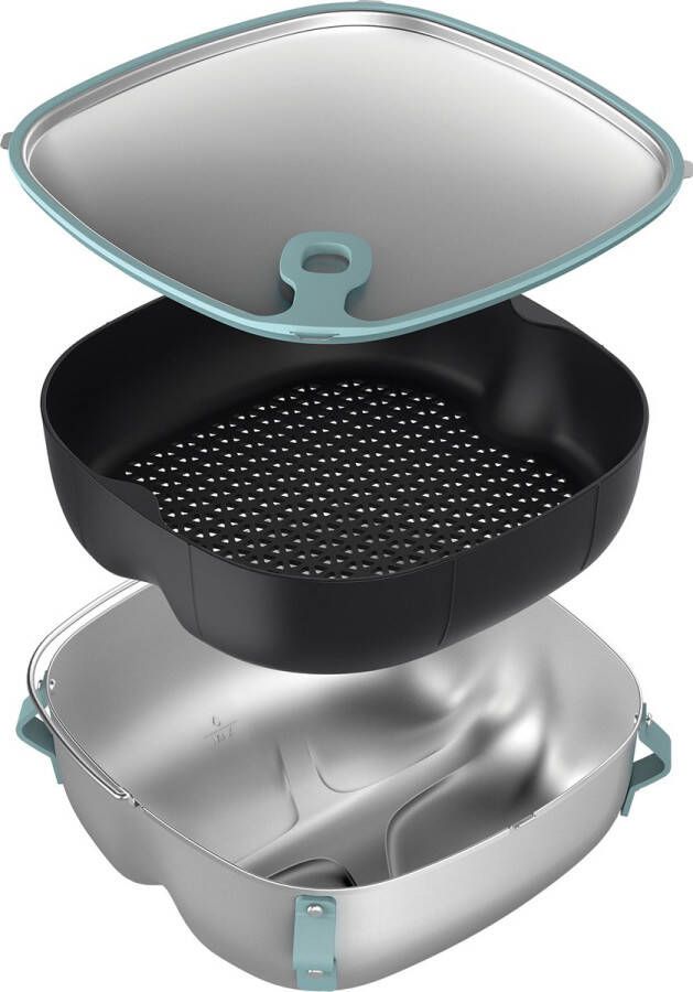 Philips Grillpan-inzet HD9960 00 2-in-1: wokpan en stoominzet Airfryer accessoire compatibel met airfryer combi 7000 series vaatwasmachinebestendig