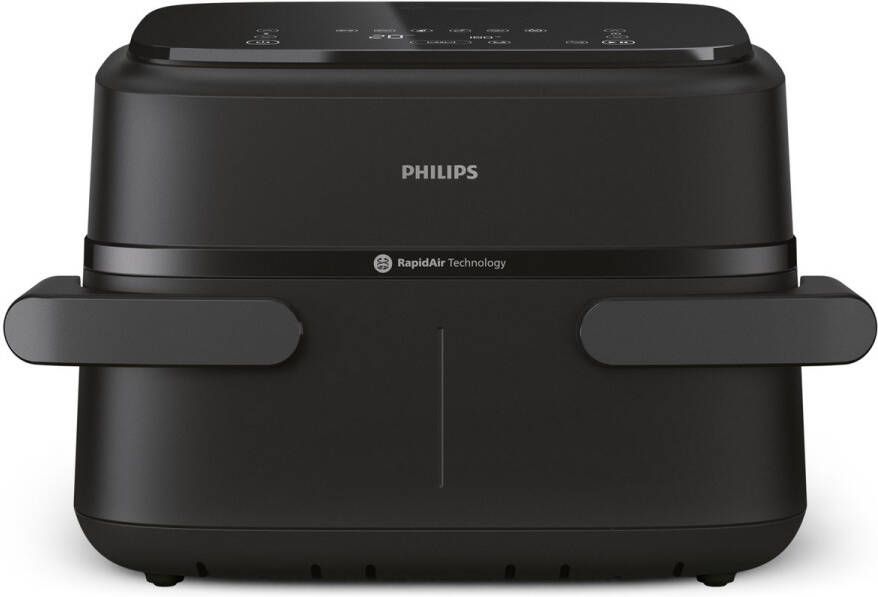 Philips Airfryer 1000-serie flexibele mand 7 1 liter inhoud RapidAir-technologie 10 kookfuncties 90% minder vet compact ontwerp HomeID recepten-app (NA154 00)