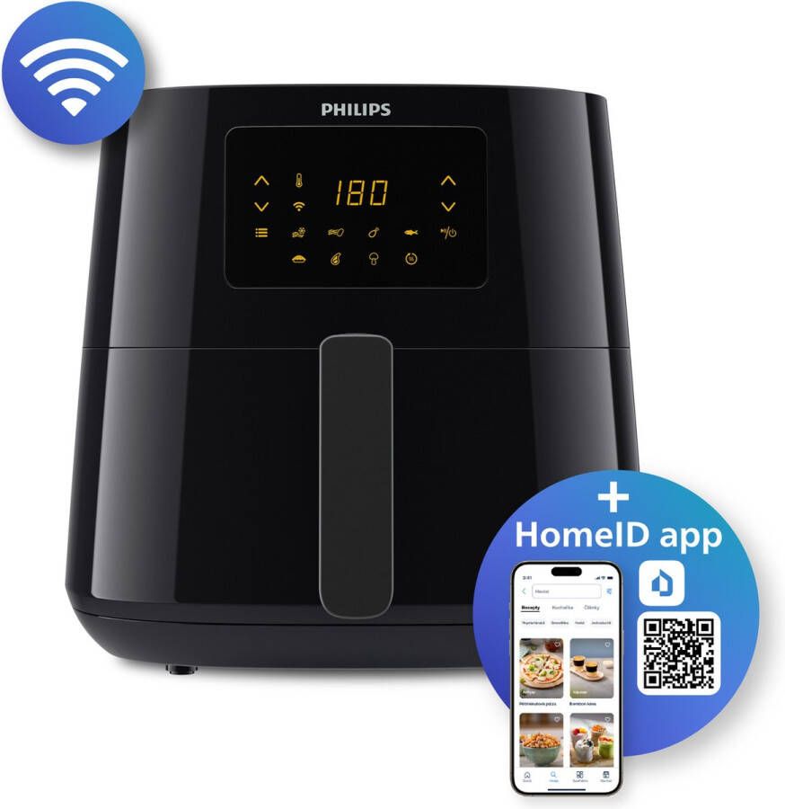 Philips Airfryer Essential 5000 Series HD9280 90 6 2 liter (XL) Hetelucht friteuse App connect Warmhoudfunctie