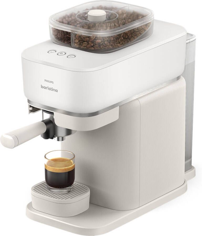 Philips Baristina met Bean swap BAR320 00 Espressomachine Pistonmachine Wit