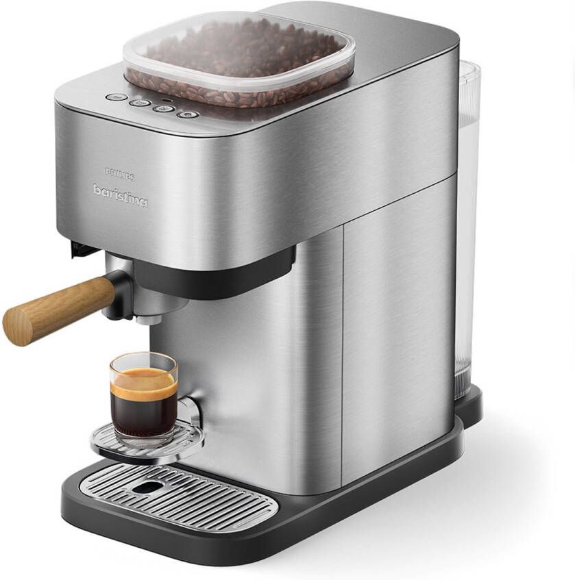 Philips Baristina Plus BAR500 00 Espressomachine Pistonmachine Ijskoffie Stainless Steel
