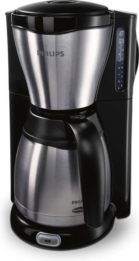 Philips Filterkoffieapparaat Gaia HD7546 20 Viva Collectie 1 2 l met thermoskan druppelstop en uitschakelfunctie zilverkleur
