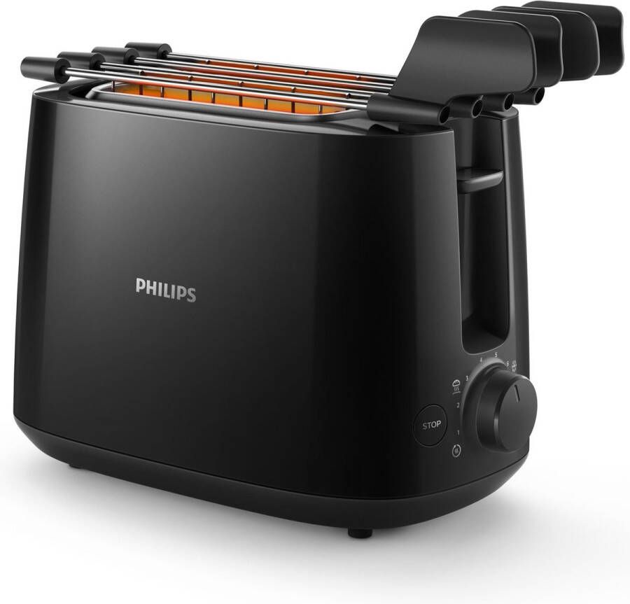 Philips Daily Collection HD2583 90 broodrooster 8 snede(n) Zwart 600 W