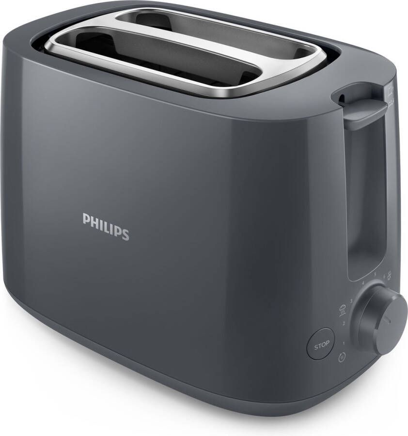 Philips Daily Collection HD2581 10 broodrooster 2 snede(n) 900 W Grijs