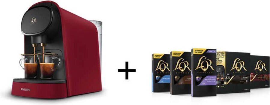 Philips L'Or Barista LM8012 55 Koffiecupmachine Rood Met 50 gratis capsules - Foto 2