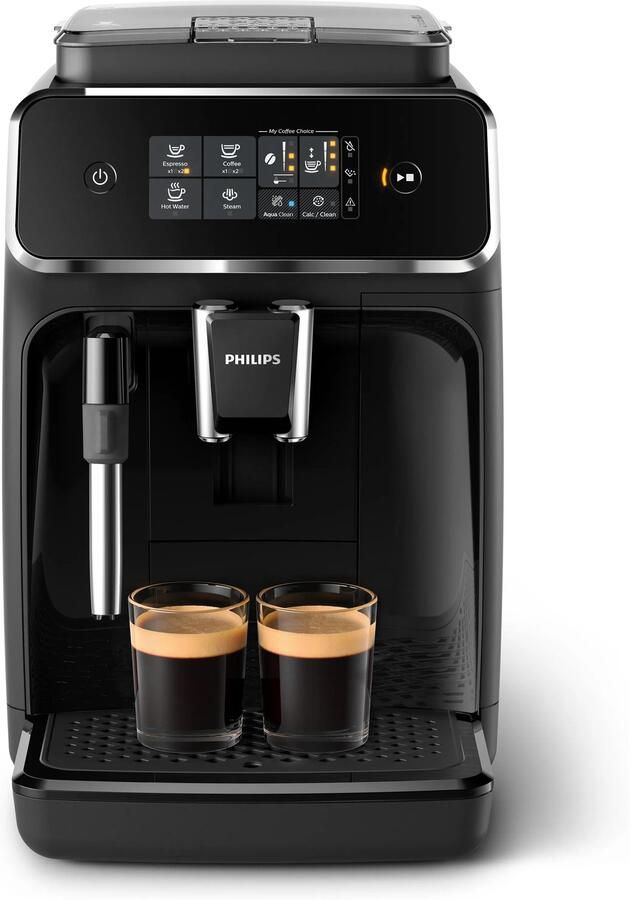 Philips Volautomatisch koffiezetapparaat 2200 Serie EP2220 10 Pannarello voor 2 koffiespecialiteiten en verstelbare aromasterkte matzwart