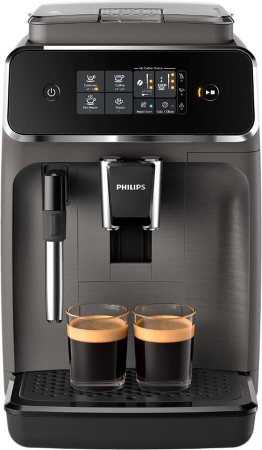 Philips 2200 Series EP2224 10 Espressomachine 2 Soorten Koffie + Heet Water Kasjmiergrijs + AquaClean Filter