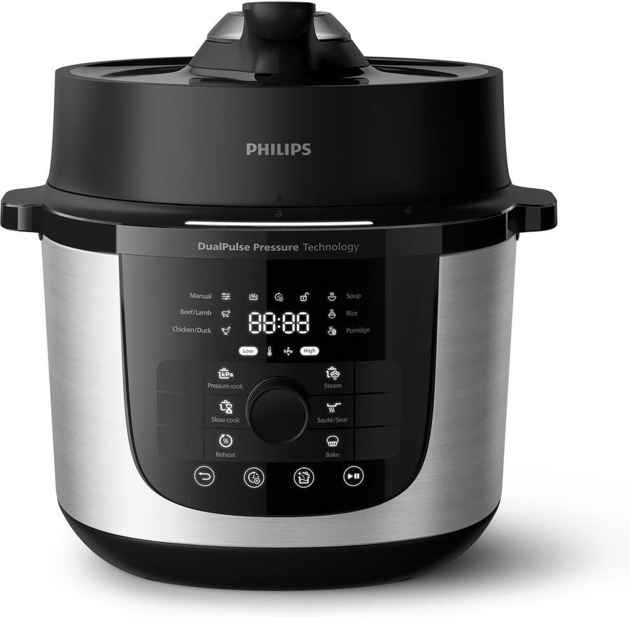 Philips 3000-serie Multicooker Snelkookpan Pressure Cooker 6 Liter PFAS-vrij 13 programma's Automatische drukafgifte HD2616 70