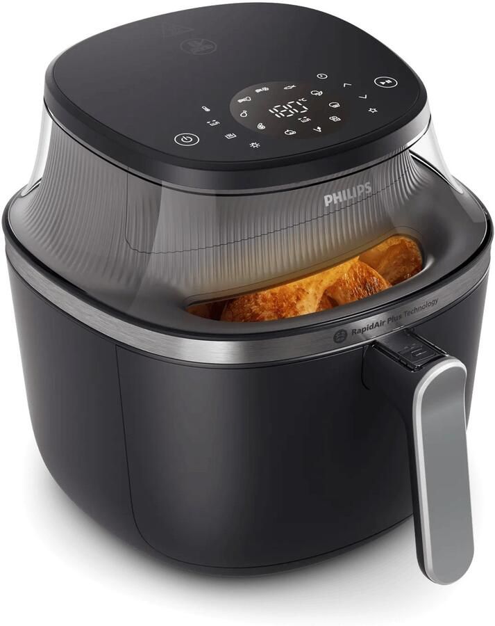 Philips 3000 Series Airfryer NA341 00 Kijkvenster RapidAir Plus 7.2L Tot 6 Personen Zwart