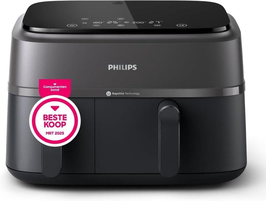 Philips 3000 series NA350 00 Airfryer met twee manden uit de 3000-serie