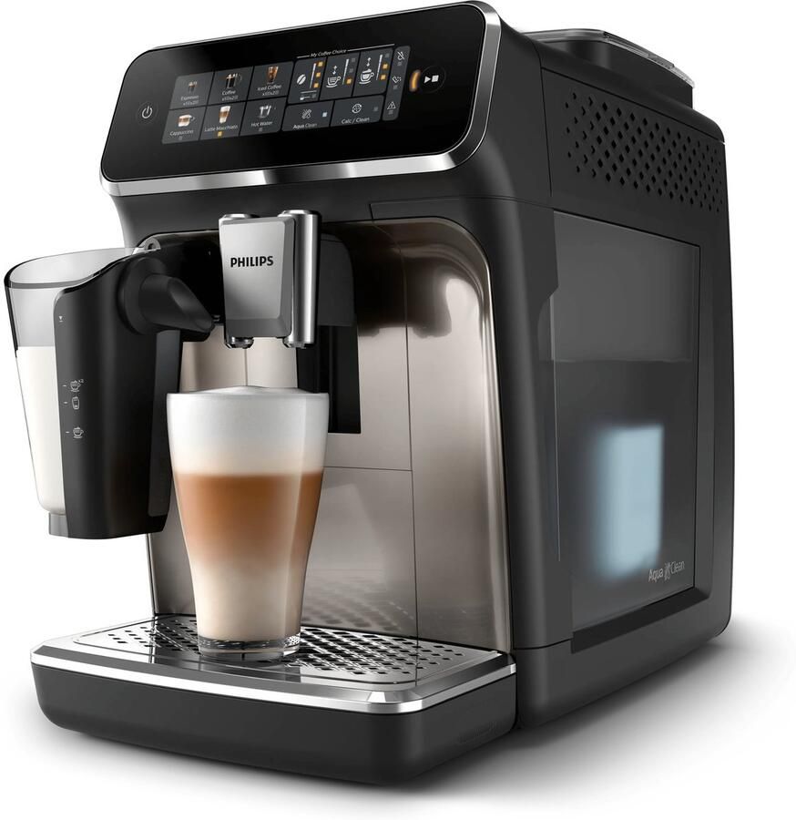 Philips Volautomatisch koffiezetapparaat EP3347 90 3300 Series 6 koffiespecialiteiten met lattego melkopschuimer zwart verchroomd