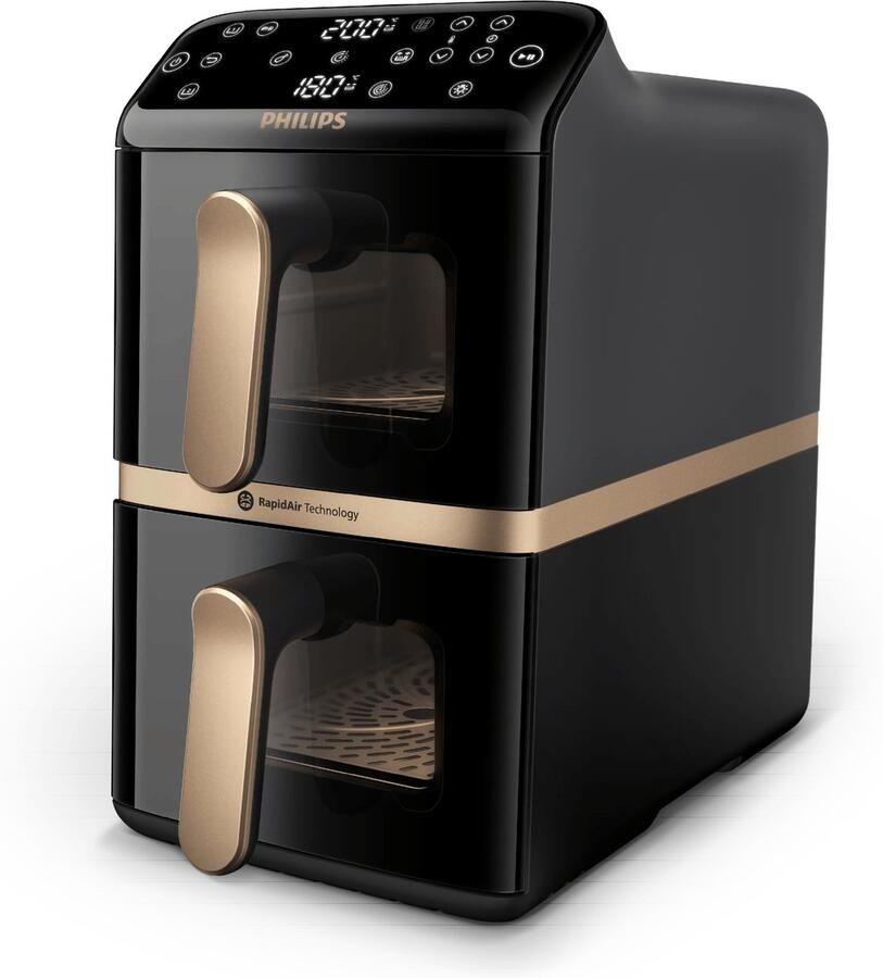 Philips 4000 series Dual-Stacked Dubbele Airfryer NA462 70 10L 6 programma's - Foto 2
