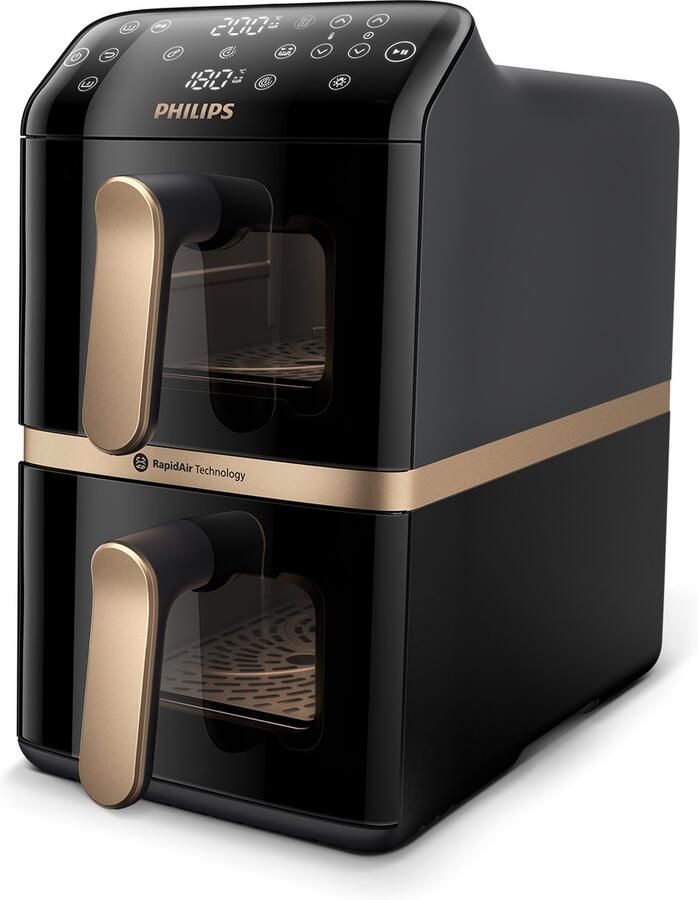 Philips 4000 series Gestapelde Airfryer met twee manden uit de 4000-serie