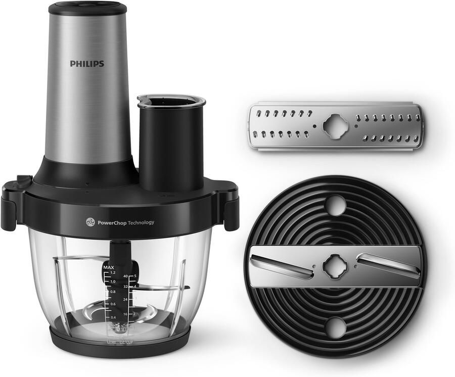 Philips 5000 series HR1504 00 elektrische hakmolen 1 2 l Zwart Roestvrijstaal