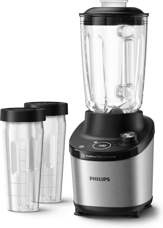 Philips Blender HR3760x10 7000 Series met ProBlend ultra-technologie 2l-glascontainer en snelle keuzeprogramma s metallic zwart - Foto 9