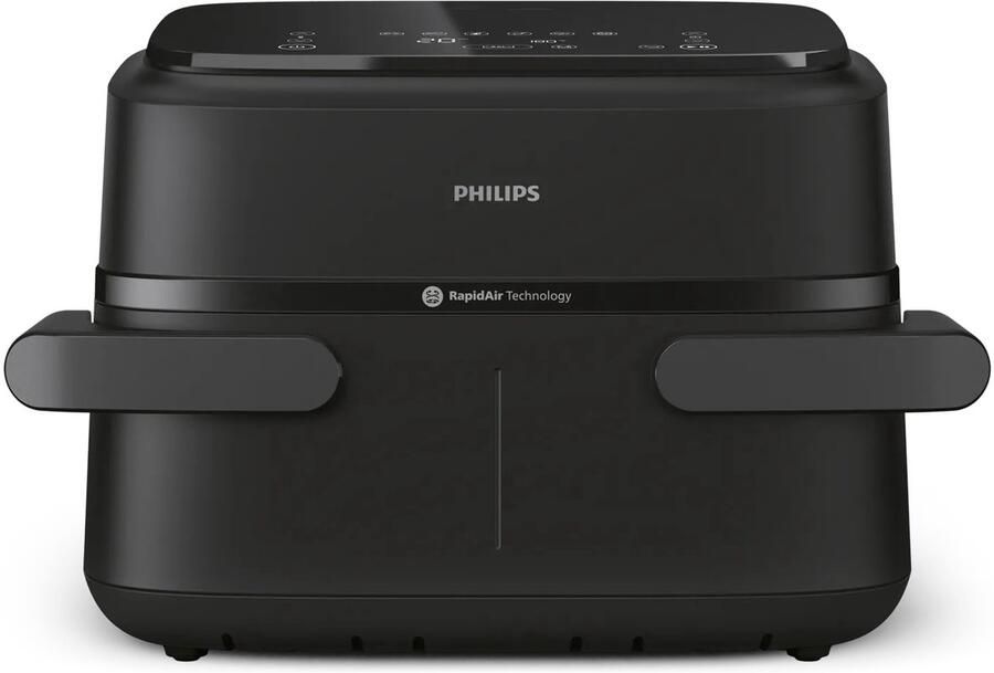 Philips Airfryer 1000-serie flexibele mand 7 1 liter inhoud RapidAir-technologie 10 kookfuncties 90% minder vet compact ontwerp HomeID recepten-app (NA154 00)