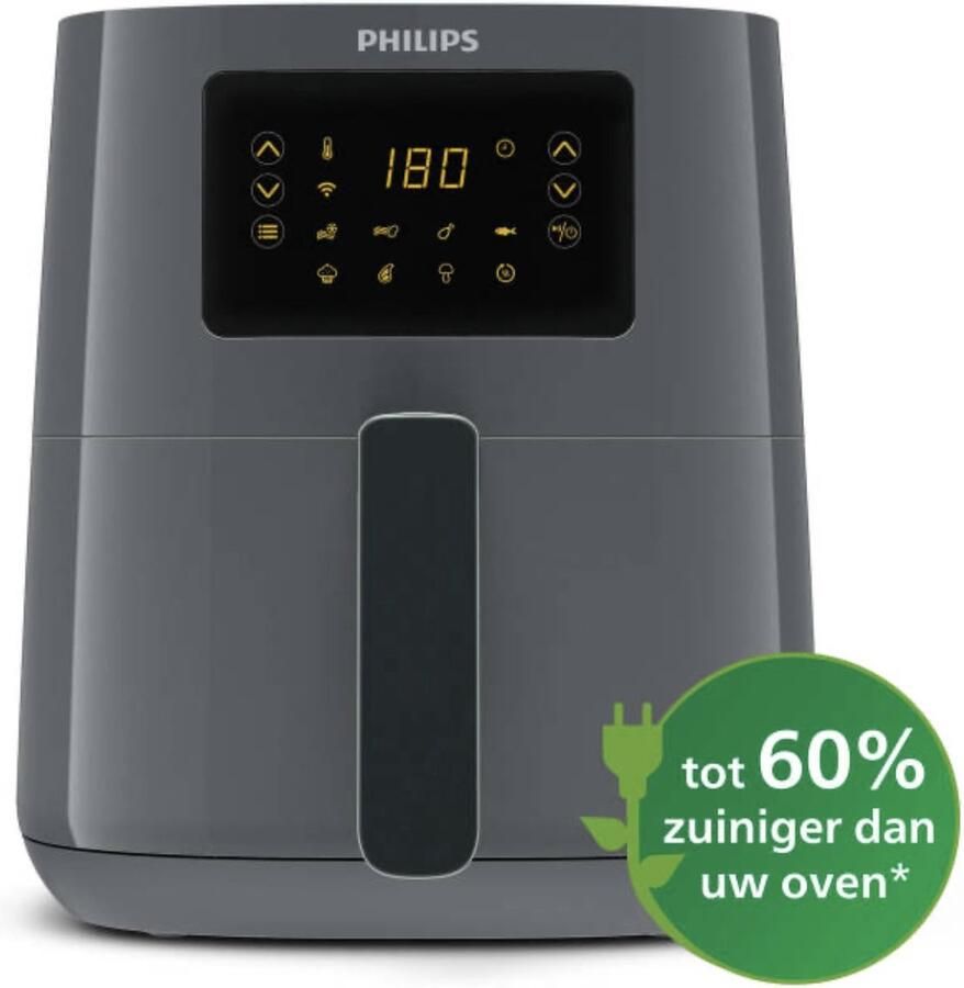 Philips Airfryer Connected 5000 Series HD9255 60 4.1 liter (L) RapidAir 13 in 1 kookfuncties Quickclean