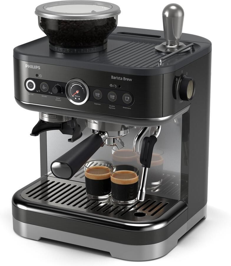 Philips Barista Brew Halfautomatische espressomachine PSA3218 10 RVS Metaal Zwart - Foto 2