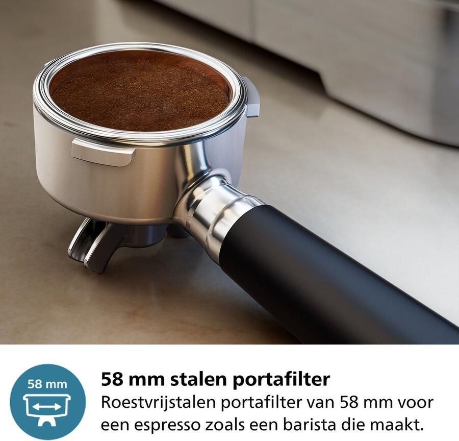 Philips Barista Brew Halfautomatische espressomachine PSA3218 10 RVS Metaal Zwart