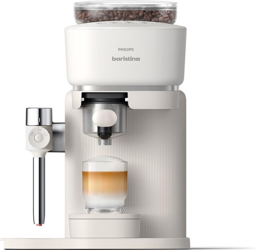 Philips Baristina Latte BAR400 00 Espressomachine Pistonmachine Cappuccino Automatische Melkopschuimer Wit