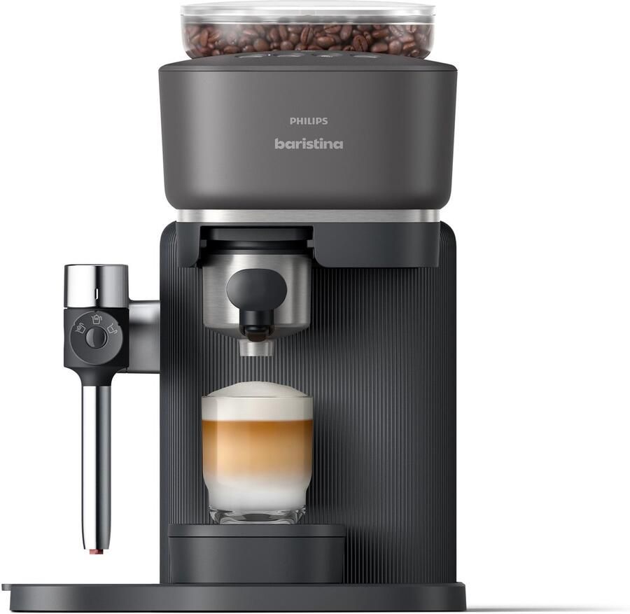 Philips Baristina Latte BAR400 60 Espressomachine Pistonmachine Cappuccino Automatische Melkopschuimer Zwart