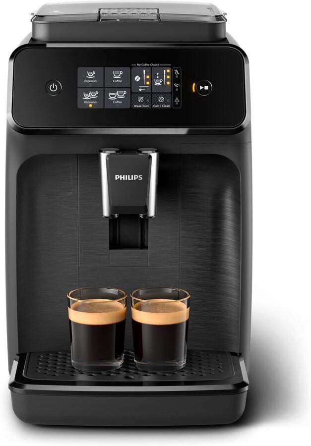 Philips series 1200 Volautomatische Espressomachine Keramische molen AquaClean 15 Bar 1 8 L inhoud Koffiemachine met bonen Mat Zwart EP1200 00