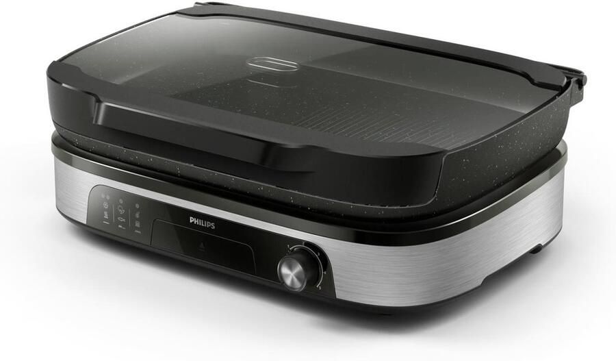 Philips Tafelgrill HD6212 90 Rook- en aroma-infuser Glazen deksel 2400W