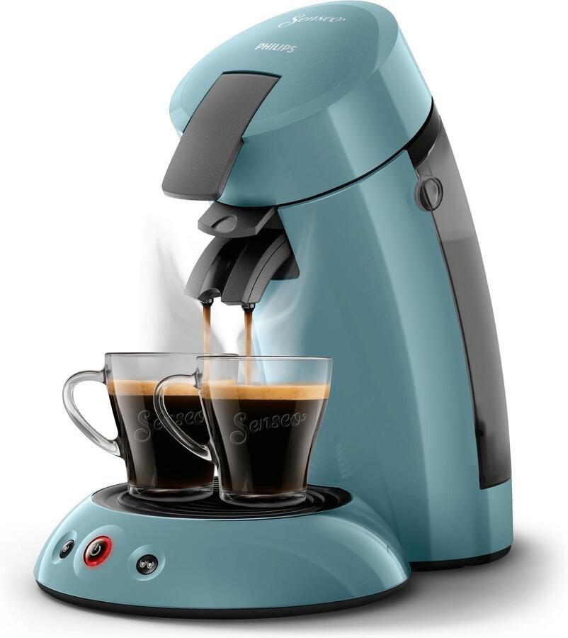 Philips HD6553 21 SENSEO ORGINAL koffiepadmachine Aromabooster Crema plus 1 of 2 kopjes Blauwgrijs