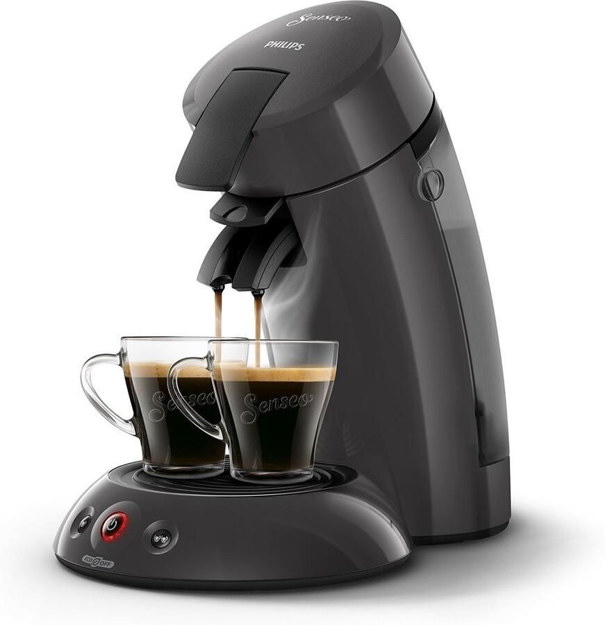 Philips Senseo Original Eco Koffiepadmachine HD6552 38 Keuze uit 1 of 2 Kopjes Automatische Uitschakeling Duurzame Materialen Kasjmiergrijs