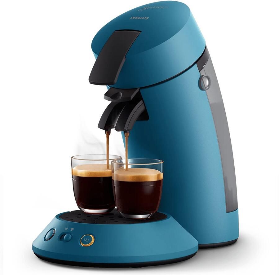 Philips Senseo Original Plus Koffiepadmachine CSA210 00 Keuze uit 1 of 2 Kopjes Instelbare Intensiteit Automatische Uitschakeling Blauw - Foto 5