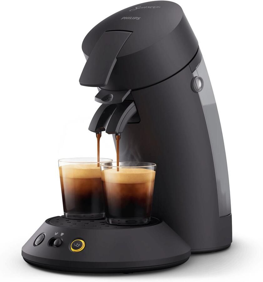 Philips Senseo Original Plus Koffiepadmachine CSA210 22 Keuze uit 1 of 2 Kopjes Instelbare Intensiteit Automatische Uitschakeling Zwart