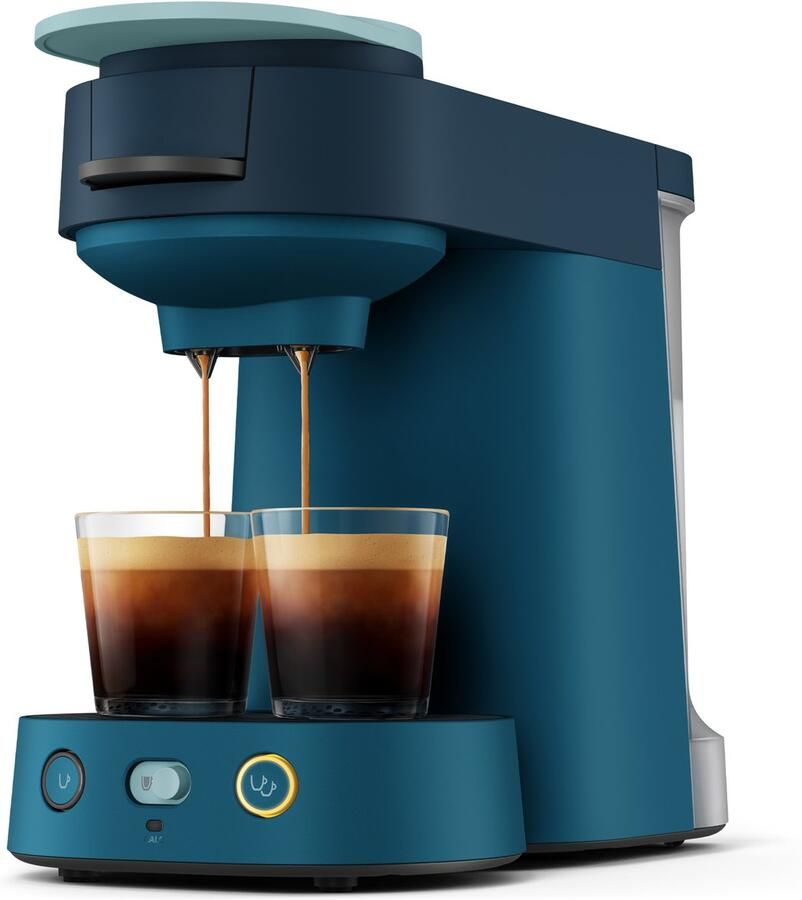 Philips Senseo Vibe Koffiepadmachine CSA225 00 Compact Keuze uit 1 of 2 Kopjes Instelbare Intensiteit Automatische Uitschakeling Blauw