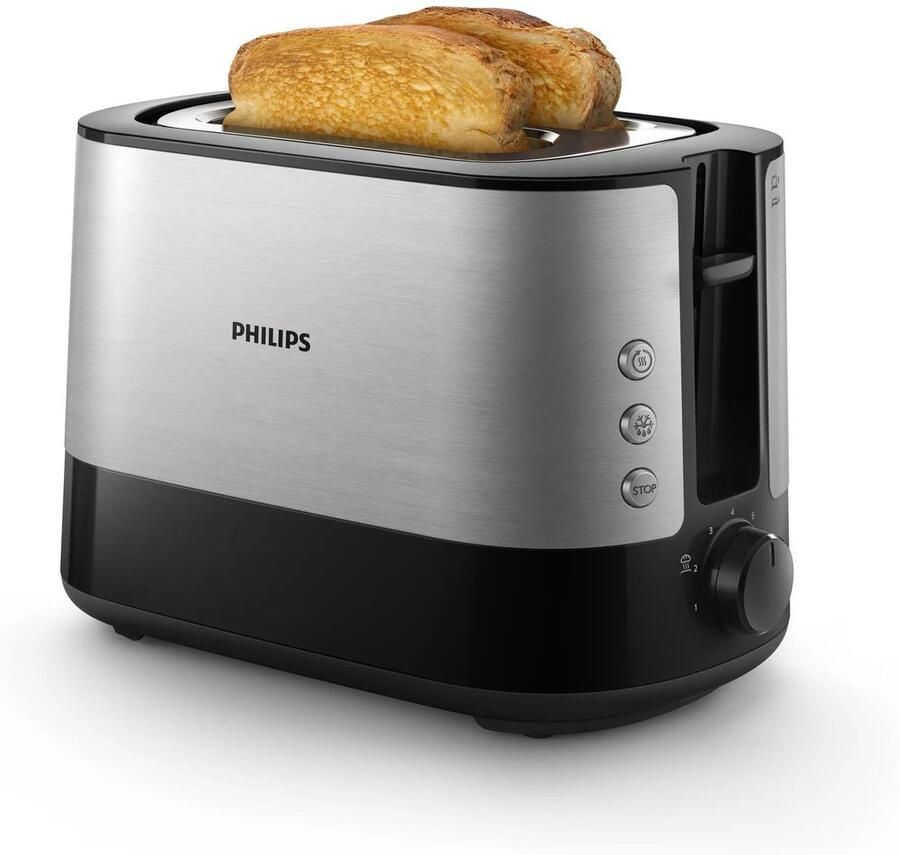 Philips Toaster HD2637 90 Viva Collection Broodrooster kruimellade 7 bruiningsniveaus zilverkleur - Foto 6