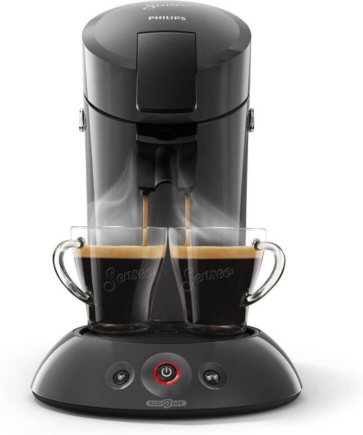 Philips Senseo Original Eco Koffiepadmachine HD6552 38 Keuze uit 1 of 2 Kopjes Automatische Uitschakeling Duurzame Materialen Kasjmiergrijs