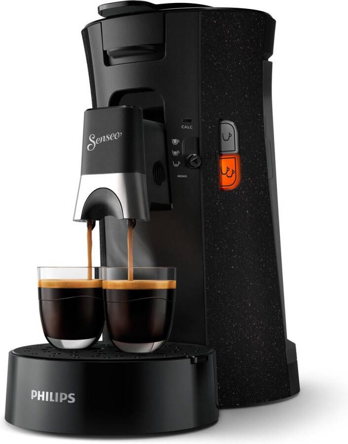 Philips Senseo Select Eco-model CSA240 20 Koffiepadapparaat Zwart met spikkeleffect