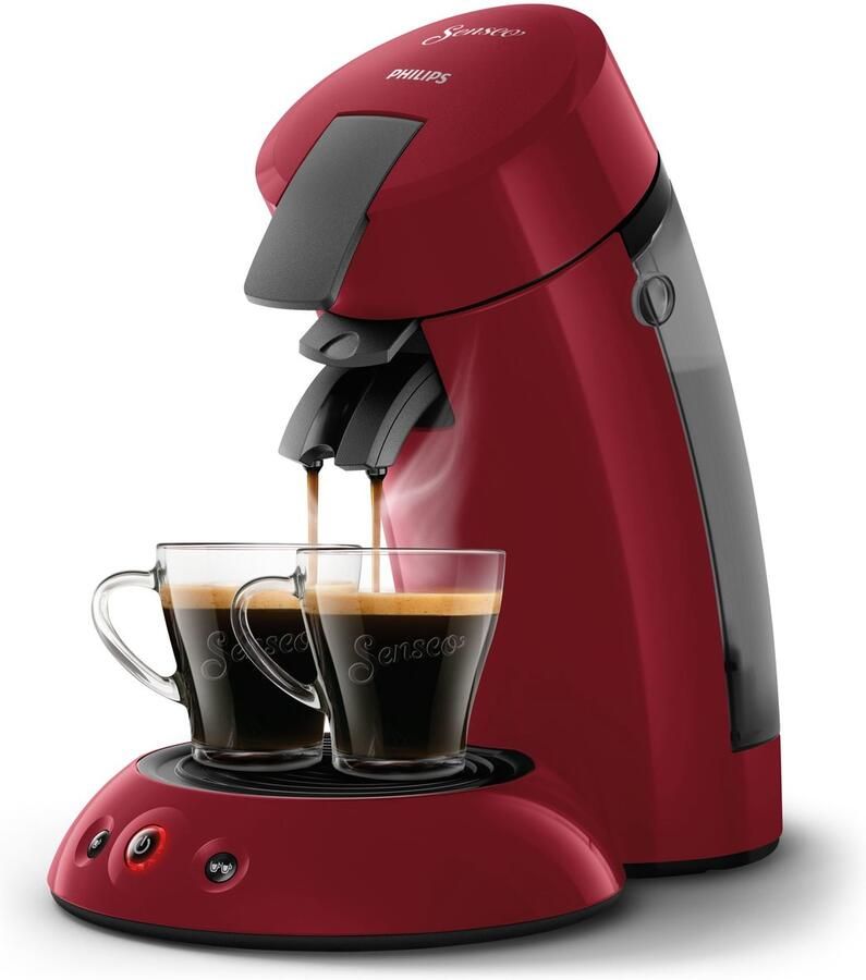 Senseo Philips HD6553 81 ORIGINAL koffiepadmachine Aroma Booster Crema Pus 1 of 2 kopjes Rood