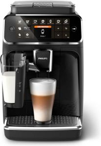 Philips volautomatische espressomachine 4300 serie LatteGo melksysteem 8 koffiespecialiteiten zwart (EP4341 50)