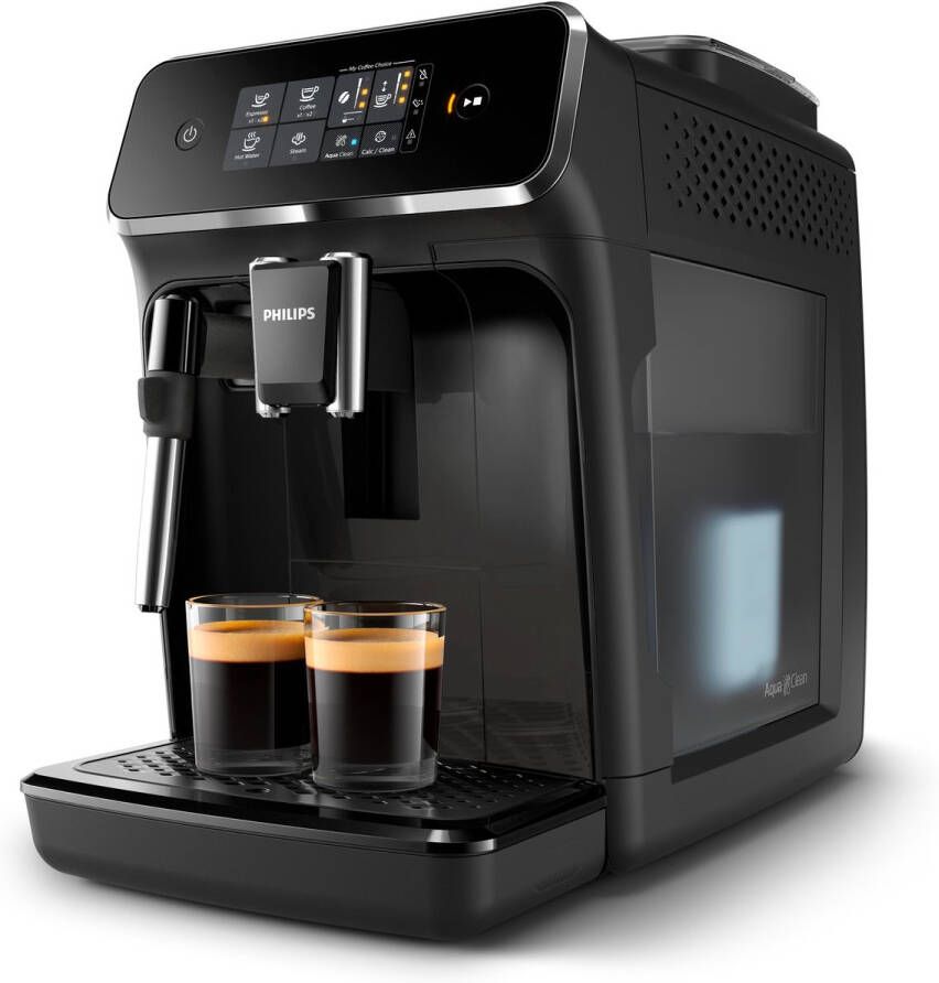 Philips Volautomatisch koffiezetapparaat 2200 Serie EP2220 10 Pannarello voor 2 koffiespecialiteiten en verstelbare aromasterkte matzwart