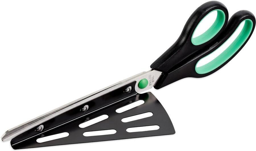 Pizzaschaar met pizzaschep RVS Zwart-groen