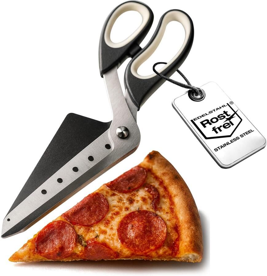 Pizzaschaar met serveerblad RVS messen Vaatwasserbestendig