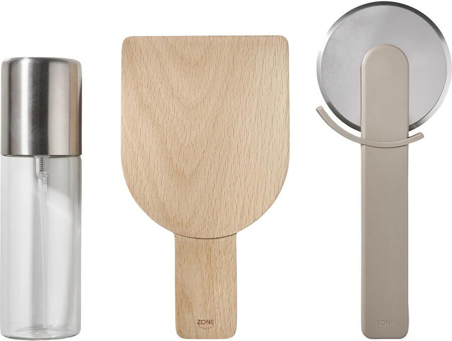 Pizzaset 3 Delig Soft Taupe