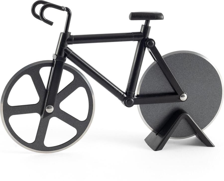 Pizzasnijder Fietsdesign RVS Antiaanbaklaag