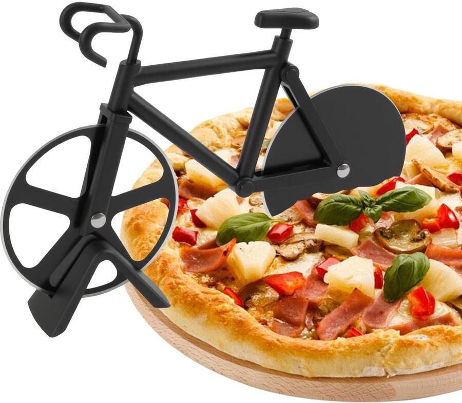Pizzasnijder Fietsvorm Dubbel snijwiel