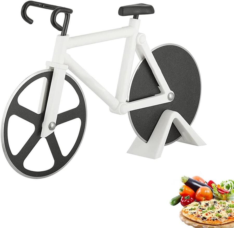 Pizzasnijder Fietsvorm Roestvrij staal