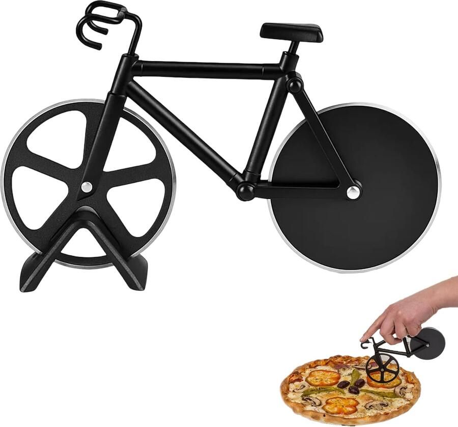 Pizzasnijder Fietsvormig Roestvrij staal