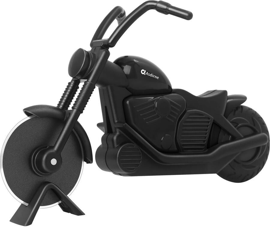 Pizzasnijder Motorfietsdesign RVS Wiel Zwart