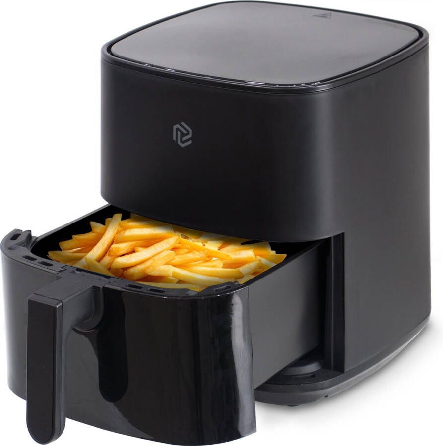 Plaine Digitale Airfryer Heteluchtfriteuse Zwart Digital Touchscreen 1500W 80ºC tot 200ºC Incl. Slimmer Timerfunctie 9 Kookprogramma's + Eigen Kookinstellingen 5.5 Liter