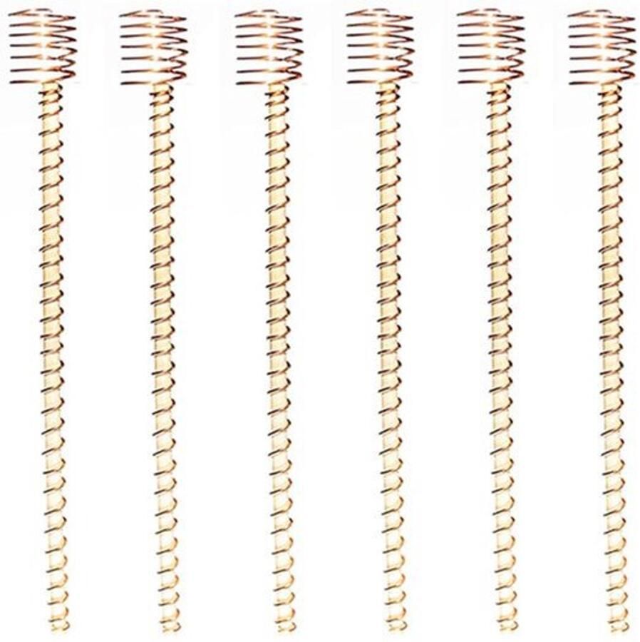 Plantenpalen 6 stuks koperen tuinantennespoelen 12 inch koperen palen voor binnen- en buitenplanten fruit groenten ondersteuning voor elektrocultuurantennes
